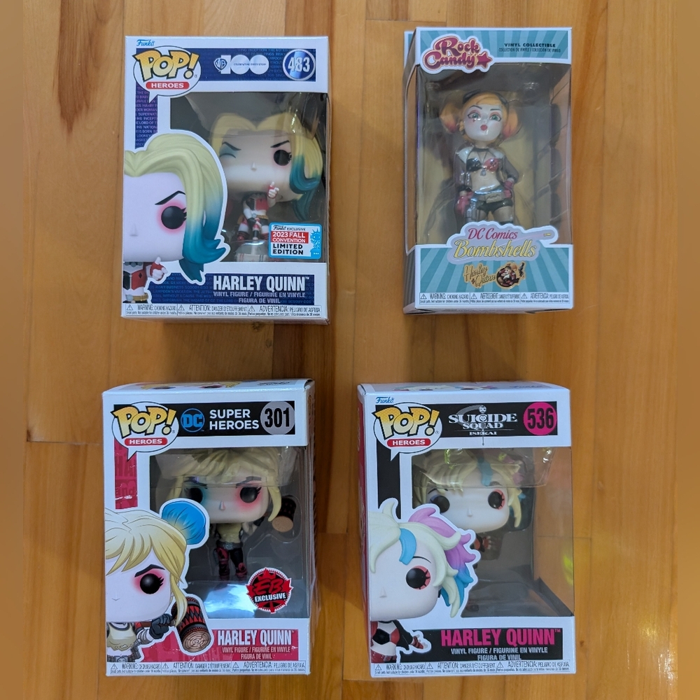 Harley Quinn Funko Pop Lot - Suicide Squad, Rock Candy